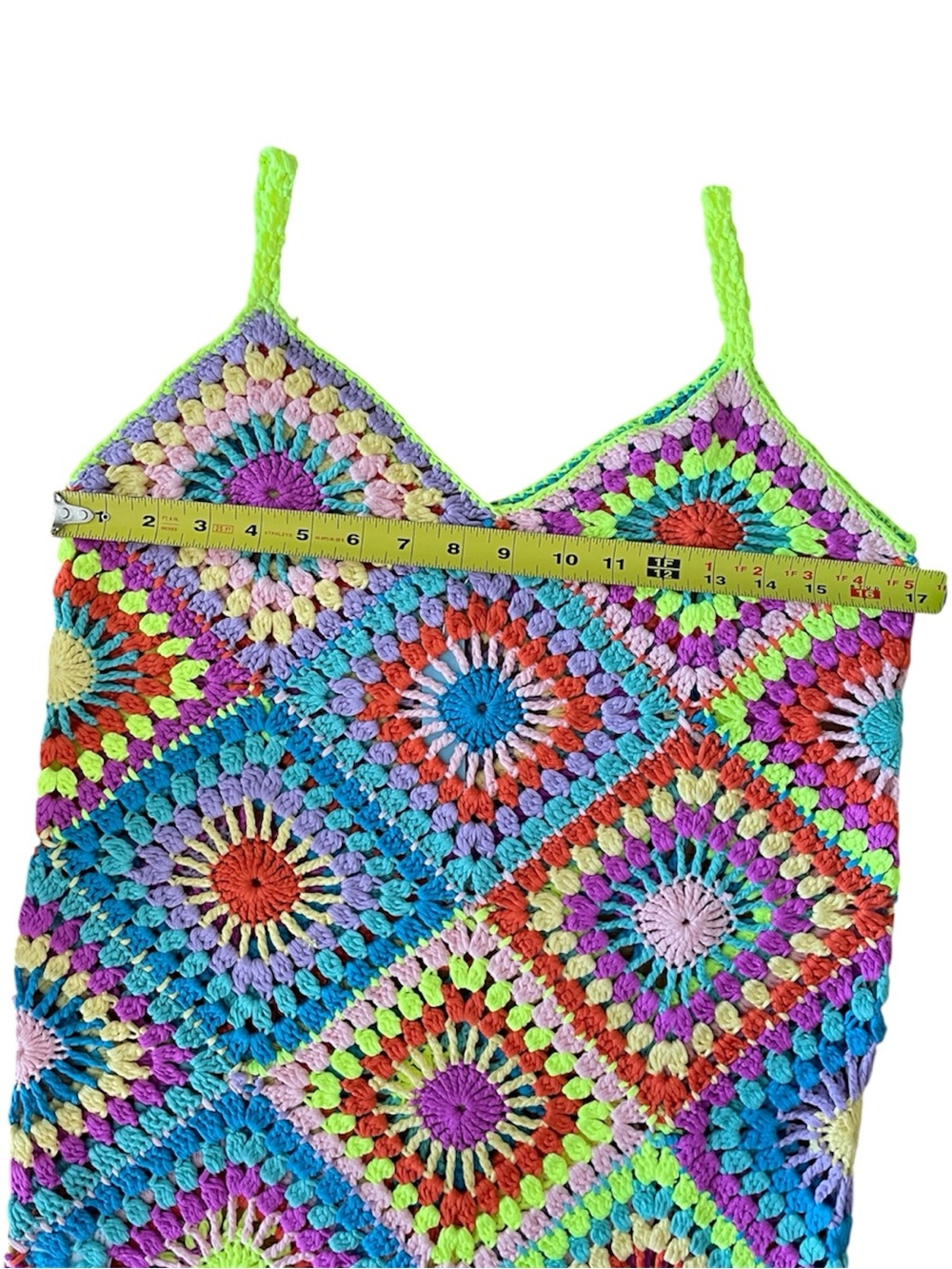Multicolor Crochet Swim Coverup Dress - Picture 11 of 12